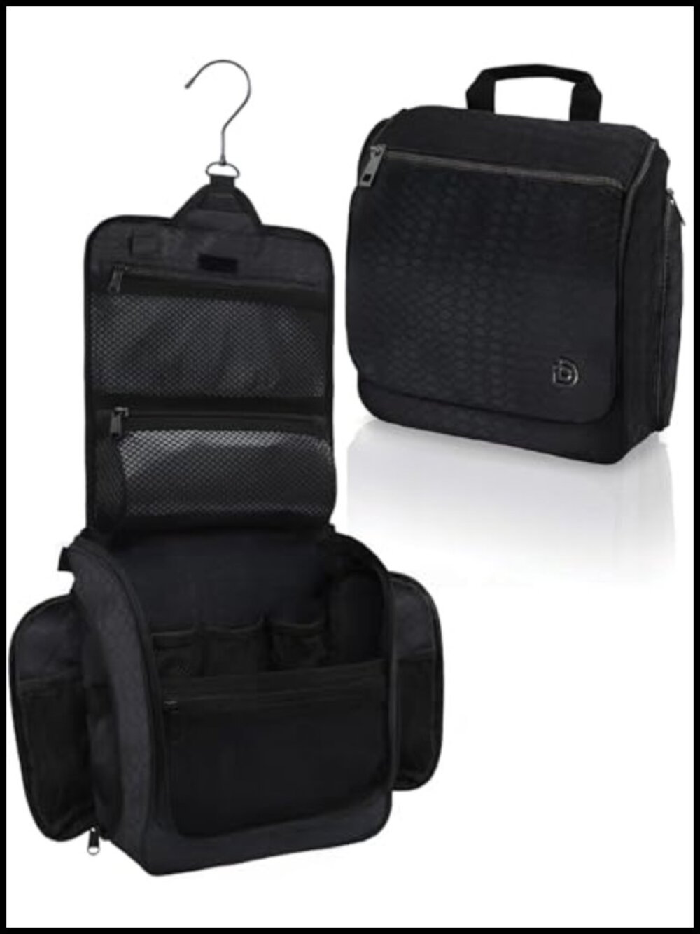 Hanging Travel Toiletry Bag Large Organizer 10 Compartments XXL Metal Hook